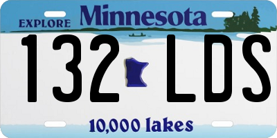 MN license plate 132LDS