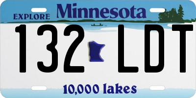 MN license plate 132LDT