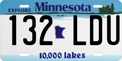 MN license plate 132LDU