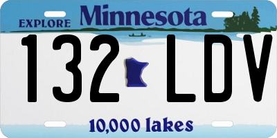 MN license plate 132LDV