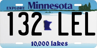 MN license plate 132LEL