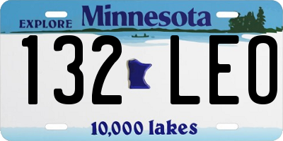 MN license plate 132LEO