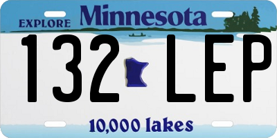 MN license plate 132LEP