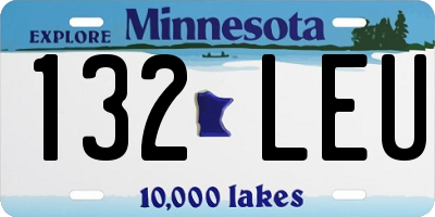 MN license plate 132LEU