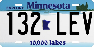 MN license plate 132LEV