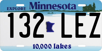 MN license plate 132LEZ
