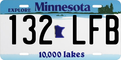 MN license plate 132LFB