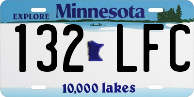 MN license plate 132LFC