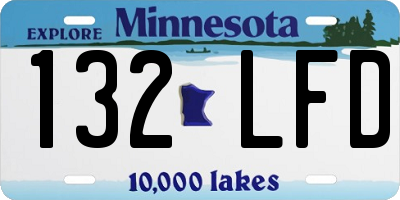 MN license plate 132LFD
