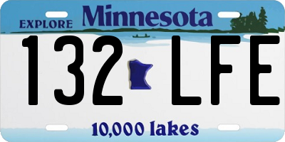 MN license plate 132LFE