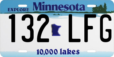 MN license plate 132LFG