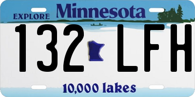MN license plate 132LFH