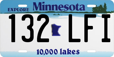 MN license plate 132LFI