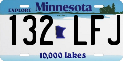 MN license plate 132LFJ