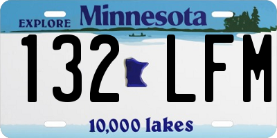MN license plate 132LFM