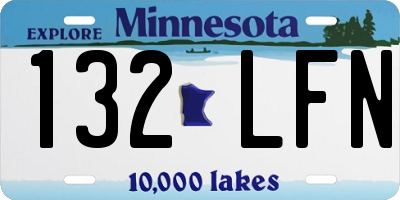 MN license plate 132LFN