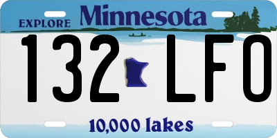 MN license plate 132LFO