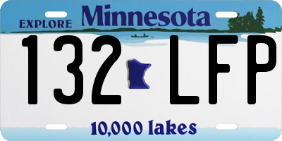 MN license plate 132LFP
