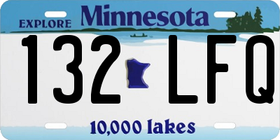 MN license plate 132LFQ