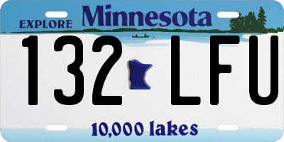 MN license plate 132LFU