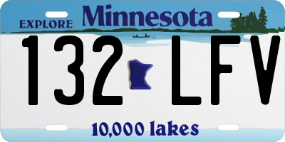 MN license plate 132LFV