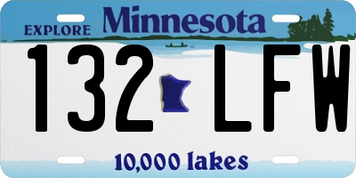 MN license plate 132LFW