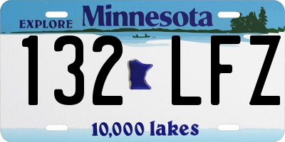 MN license plate 132LFZ
