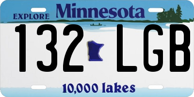 MN license plate 132LGB