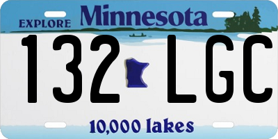 MN license plate 132LGC