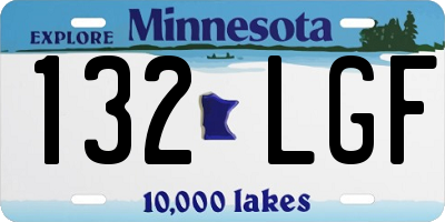 MN license plate 132LGF