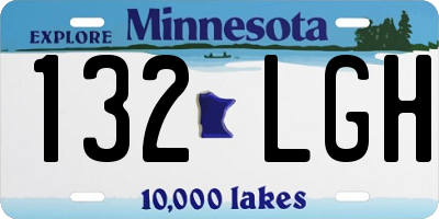 MN license plate 132LGH