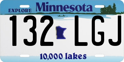 MN license plate 132LGJ