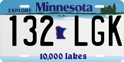 MN license plate 132LGK