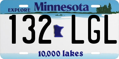 MN license plate 132LGL