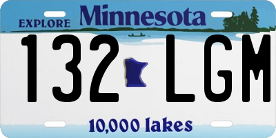 MN license plate 132LGM
