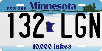 MN license plate 132LGN
