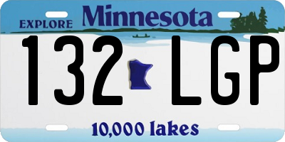 MN license plate 132LGP