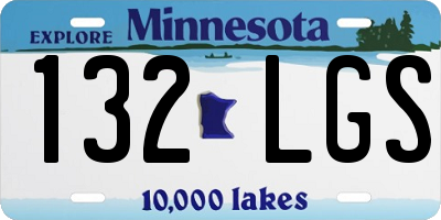 MN license plate 132LGS