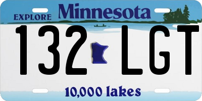 MN license plate 132LGT
