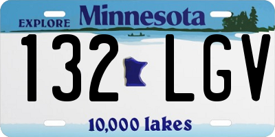 MN license plate 132LGV