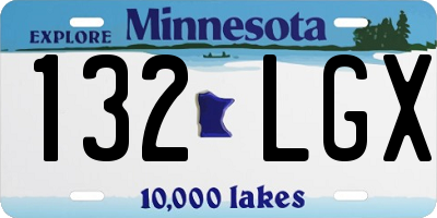 MN license plate 132LGX