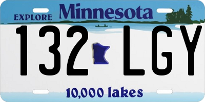MN license plate 132LGY