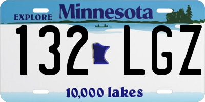 MN license plate 132LGZ