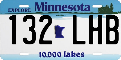 MN license plate 132LHB