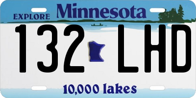 MN license plate 132LHD