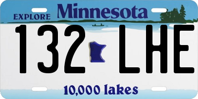 MN license plate 132LHE