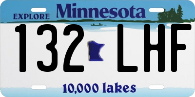 MN license plate 132LHF