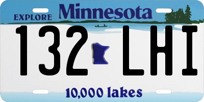MN license plate 132LHI