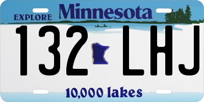 MN license plate 132LHJ