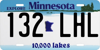 MN license plate 132LHL